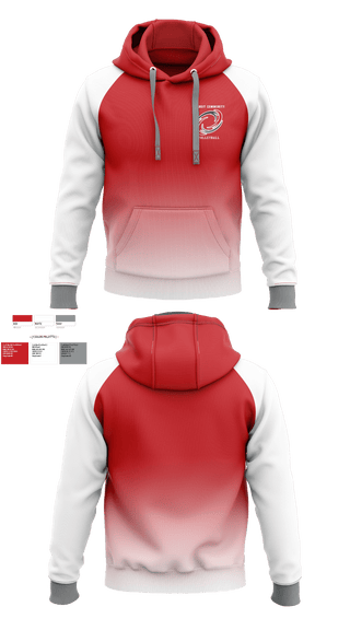 Hoodie, Detroit Community High School Volleyball, Men's Volleyball, Teamtime, Team time, sublimation, custom sports apparel, team uniforms, spirit wear, spiritwear, sports uniforms, custom shirts, team store, custom team store, fundraiser sports, apparel fundraiser