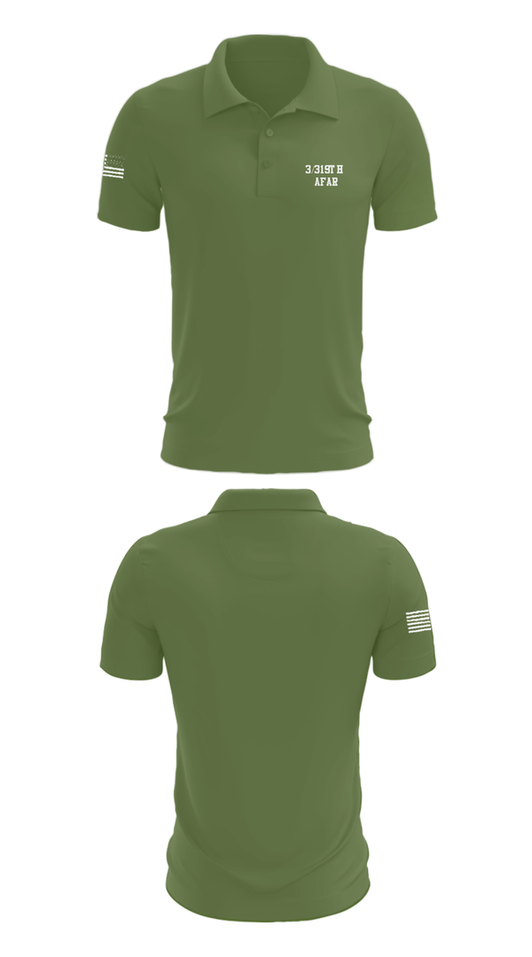 Short Sleeve Performance Polo, 3/319th AFAR, Army, Teamtime, Team time, sublimation, custom sports apparel, team uniforms, spirit wear, spiritwear, sports uniforms, custom shirts, team store, custom team store, fundraiser sports, apparel fundraiser
