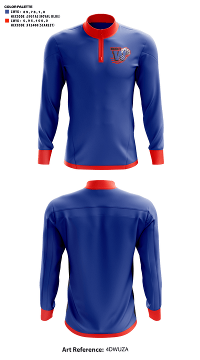 Clarksdale High School Basketball 83050417 Quarter Zip Jacket - 41