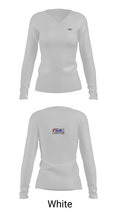 Jacquez Drywall llc 41912781 Women's Long Sleeve V-neck Shirt - 16
