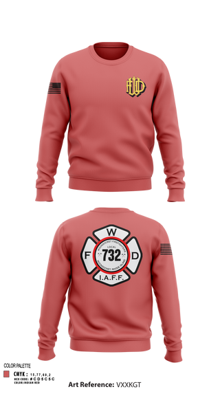 Crew Neck Sweatshirt, Woonsocket, Fire Department, Teamtime, Team time, sublimation, custom sports apparel, team uniforms, spirit wear, spiritwear, sports uniforms, custom shirts, team store, custom team store, fundraiser sports, apparel fundraiser