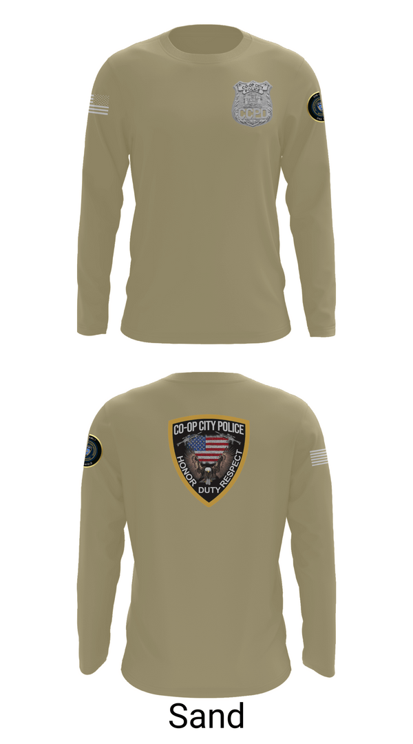 Long Sleeve Performance Shirt, Co-op City Police Department, Police, Teamtime, Team time, sublimation, custom sports apparel, team uniforms, spirit wear, spiritwear, sports uniforms, custom shirts, team store, custom team store, fundraiser sports, apparel fundraiser