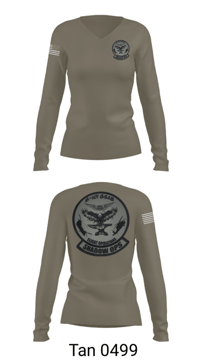 Iron Eagle Shadow Ops 36394126 Women's Long Sleeve V-neck Shirt - 77