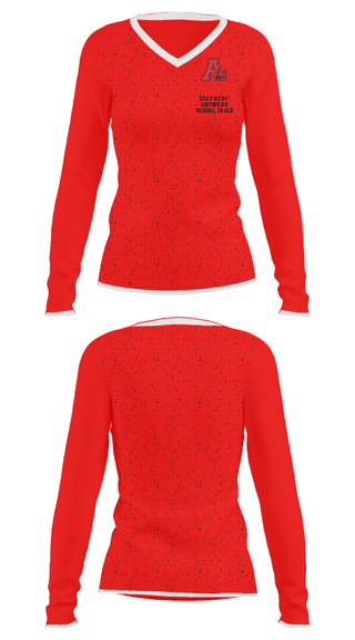 Women's Long Sleeve Vneck Shirt, Stephen F Austin High School Track, Track & Field, Teamtime, Team time, sublimation, custom sports apparel, team uniforms, spirit wear, spiritwear, sports uniforms, custom shirts, team store, custom team store, fundraiser sports, apparel fundraiser