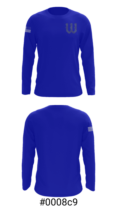 Washburn High School Badminton 49320999 Long Sleeve Performance Shirt - 18