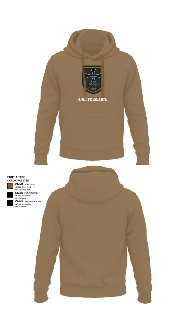 Hoodie, 4./401 PzGrenBtl, Army, Teamtime, Team time, sublimation, custom sports apparel, team uniforms, spirit wear, spiritwear, sports uniforms, custom shirts, team store, custom team store, fundraiser sports, apparel fundraiser