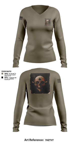 Womens Long Sleeve Vneck Shirt, 389th MI BN, Army, Teamtime, Team time, sublimation, custom sports apparel, team uniforms, spirit wear, spiritwear, sports uniforms, custom shirts, team store, custom team store, fundraiser sports, apparel fundraiser