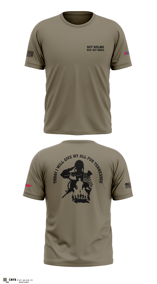 Short Sleeve Performance Shirt, SGT Nelms, National Guard, Teamtime, Team time, sublimation, custom sports apparel, team uniforms, spirit wear, spiritwear, sports uniforms, custom shirts, team store, custom team store, fundraiser sports, apparel fundraiser