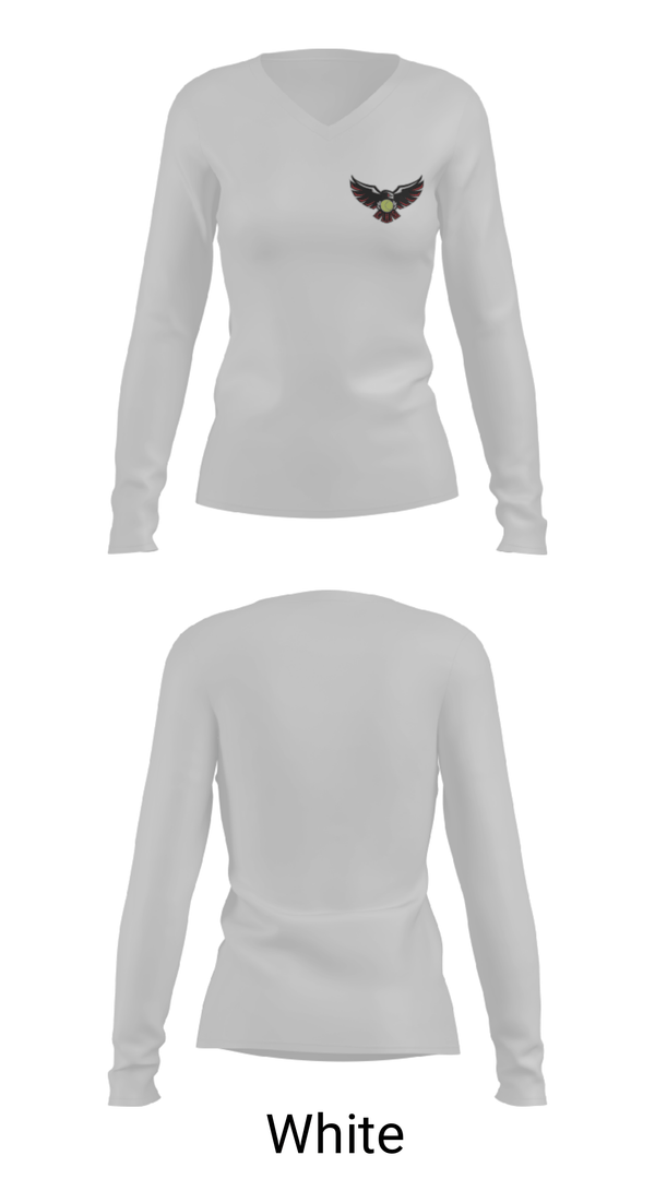 Women's Long Sleeve Vneck Shirt, Cheney High School Tennis, Tennis, Teamtime, Team time, sublimation, custom sports apparel, team uniforms, spirit wear, spiritwear, sports uniforms, custom shirts, team store, custom team store, fundraiser sports, apparel fundraiser