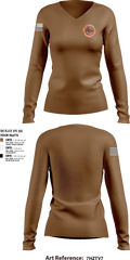 Fury company 68033597 Women's Long Sleeve V-neck Shirt - 8