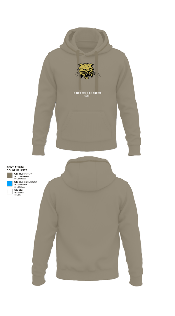 Hoodie, Buchholz High School Golf, Golf, Teamtime, Team time, sublimation, custom sports apparel, team uniforms, spirit wear, spiritwear, sports uniforms, custom shirts, team store, custom team store, fundraiser sports, apparel fundraiser