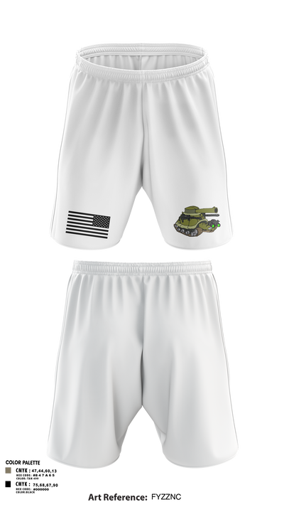 B Co 766 EN BeB 1st Platoon Armored Turtles Athletic Shorts With Pockets - 5