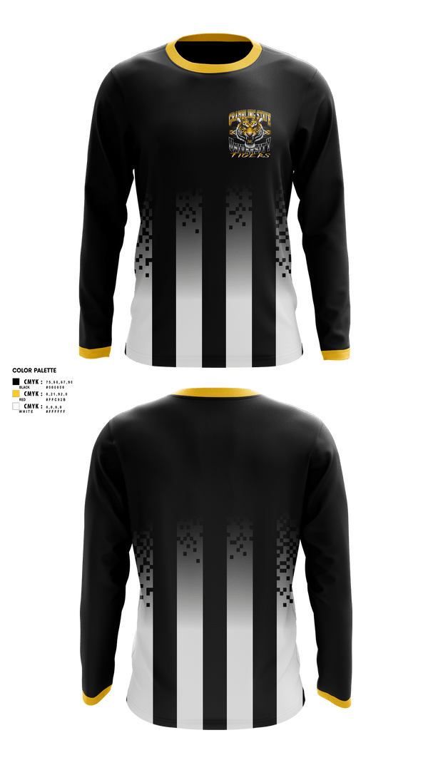 Long Sleeve Performance Shirt, GRAMBLING STATE UNIVERSITY TIGERS, Baseball, Teamtime, Team time, sublimation, custom sports apparel, team uniforms, spirit wear, spiritwear, sports uniforms, custom shirts, team store, custom team store, fundraiser sports, apparel fundraiser