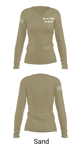 Womens Long Sleeve Vneck Shirt, B co 766 en BeB, National Guard, Teamtime, Team time, sublimation, custom sports apparel, team uniforms, spirit wear, spiritwear, sports uniforms, custom shirts, team store, custom team store, fundraiser sports, apparel fundraiser