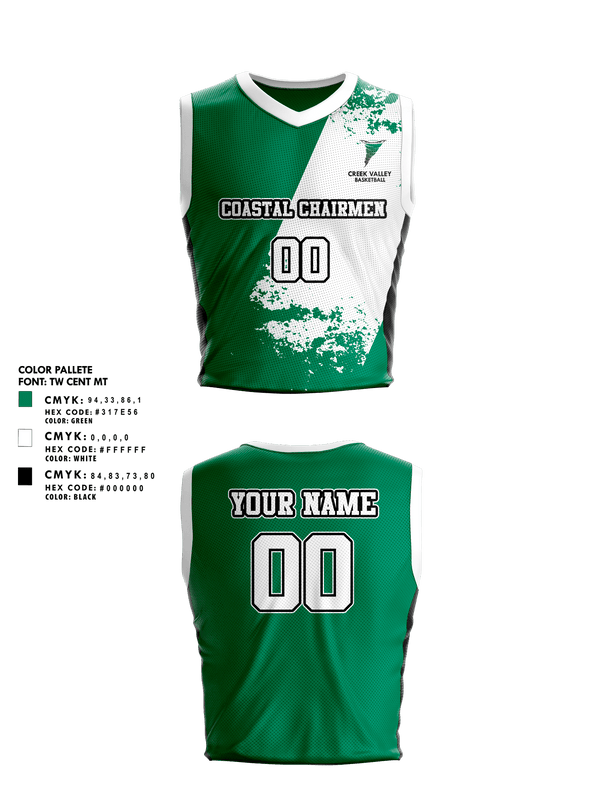 Mens Basketball Jersey, Creek Valley High School Basketball, Men's Basketball, Teamtime, Team time, sublimation, custom sports apparel, team uniforms, spirit wear, spiritwear, sports uniforms, custom shirts, team store, custom team store, fundraiser sports, apparel fundraiser