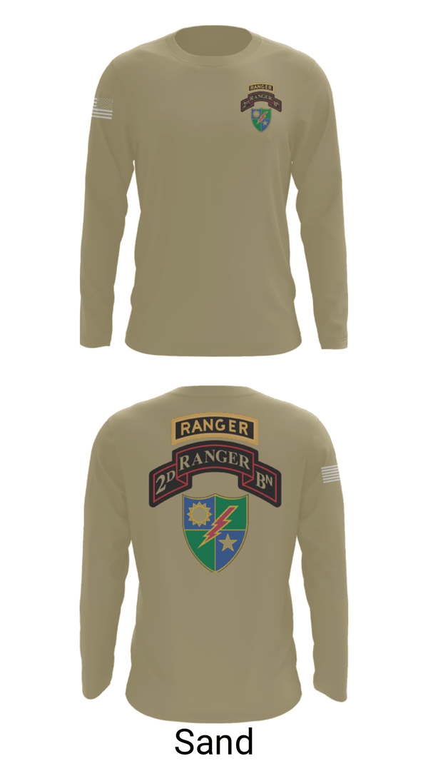 Long Sleeve Performance Shirt, 2nd Battalion 75th Ranger Regiment, , Teamtime, Team time, sublimation, custom sports apparel, team uniforms, spirit wear, spiritwear, sports uniforms, custom shirts, team store, custom team store, fundraiser sports, apparel fundraiser