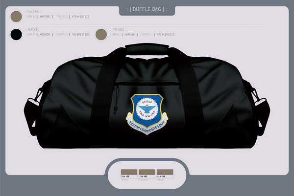 Duffle Bag, Gallup Raptor Composite Squadron, Air Force, Teamtime, Team time, sublimation, custom sports apparel, team uniforms, spirit wear, spiritwear, sports uniforms, custom shirts, team store, custom team store, fundraiser sports, apparel fundraiser