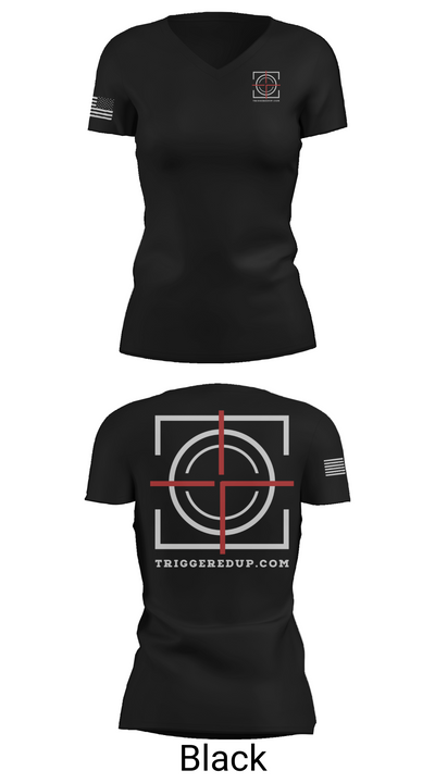 TriggeredUp.com 76062487 Women's Short Sleeve V-neck Shirt - 38