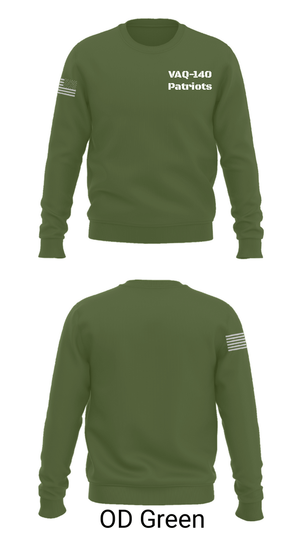 Crew Neck Sweatshirt, VAQ-140 Patriots, Navy, Teamtime, Team time, sublimation, custom sports apparel, team uniforms, spirit wear, spiritwear, sports uniforms, custom shirts, team store, custom team store, fundraiser sports, apparel fundraiser