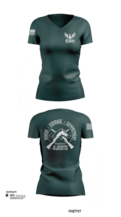 Kennesaw Mountain NJROTC 60987688 Women's Short Sleeve V-neck Shirt - 124