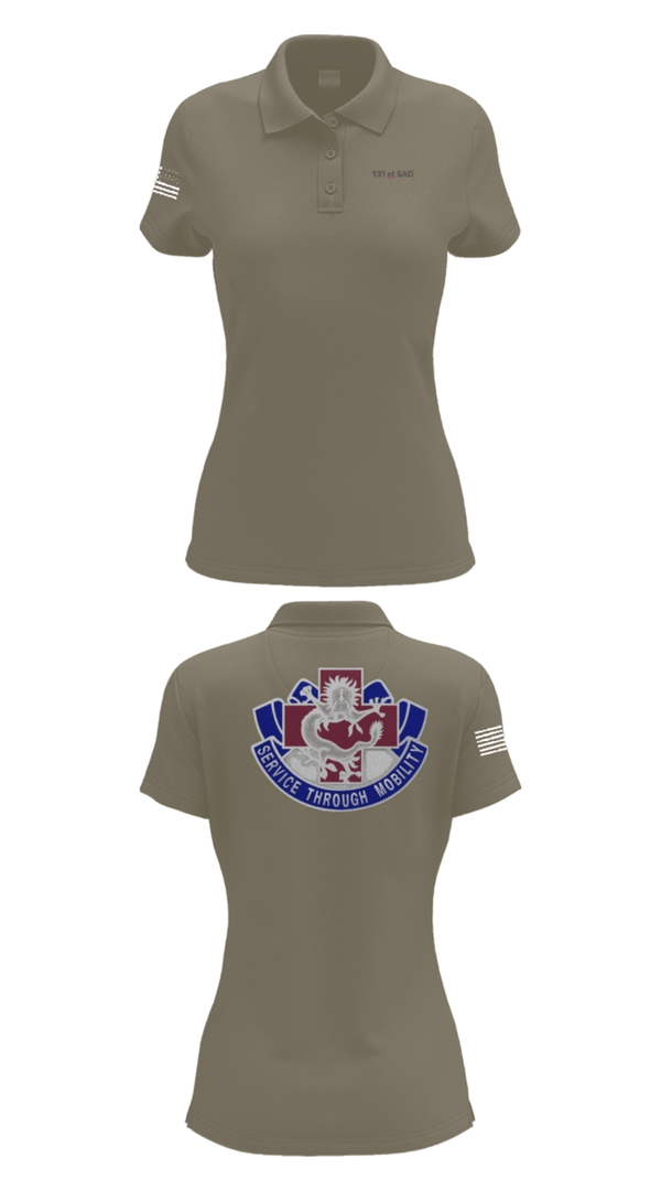 Women's Short Sleeve Performance Polo, 131st SAD, Army, Teamtime, Team time, sublimation, custom sports apparel, team uniforms, spirit wear, spiritwear, sports uniforms, custom shirts, team store, custom team store, fundraiser sports, apparel fundraiser