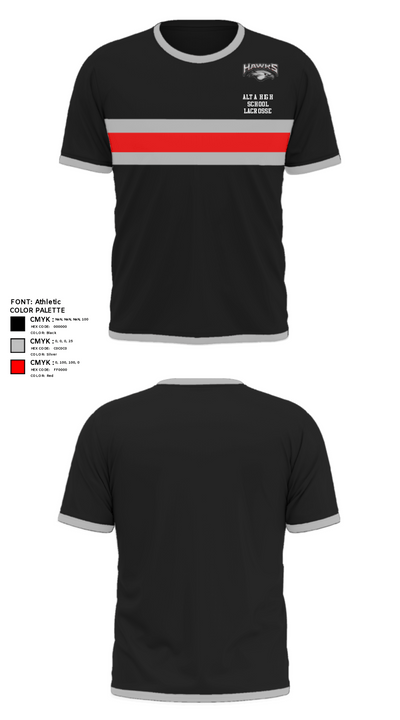 Alta High School Lacrosse 46113086 Short Sleeve Performance Shirt - 22