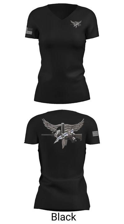 Livingston Police Emergency Service Unit 52189708 Women's Short Sleeve V-neck Shirt - 27