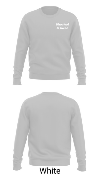 Crew Neck Sweatshirt, Shocked & Awed, Men's Basketball, Teamtime, Team time, sublimation, custom sports apparel, team uniforms, spirit wear, spiritwear, sports uniforms, custom shirts, team store, custom team store, fundraiser sports, apparel fundraiser