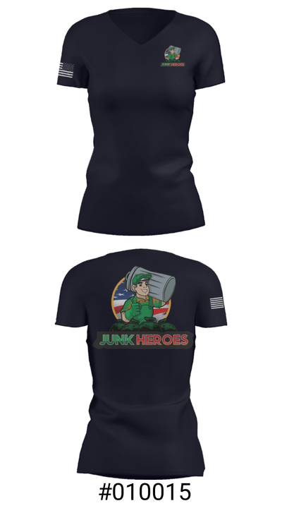 Junk Heroes 27502871 Women's Short Sleeve V-neck Shirt - 21