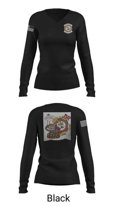 VMFA-323 24785864 Women's Long Sleeve V-neck Shirt - 21