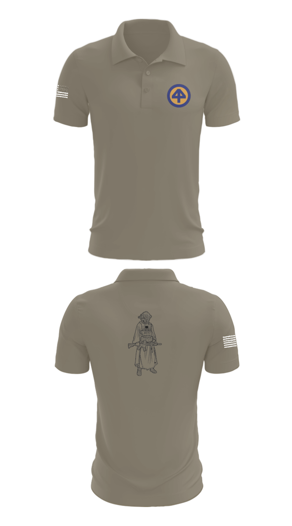 Short Sleeve Performance Polo, A Co 1/1-114th, Army, Teamtime, Team time, sublimation, custom sports apparel, team uniforms, spirit wear, spiritwear, sports uniforms, custom shirts, team store, custom team store, fundraiser sports, apparel fundraiser