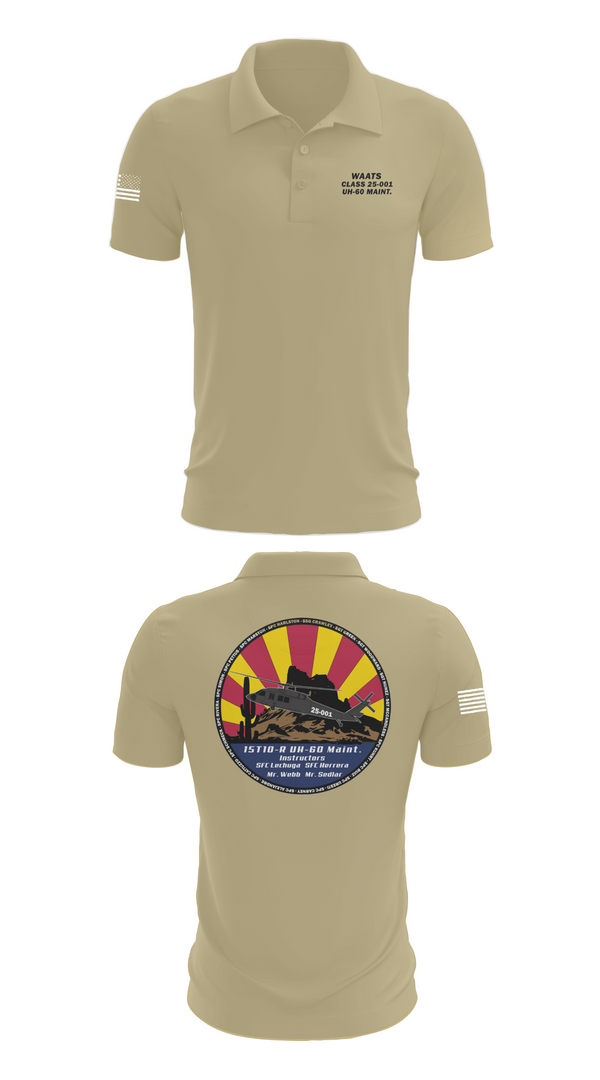 Short Sleeve Performance Polo, WAATS 15T10 CLASS 25-001, , Teamtime, Team time, sublimation, custom sports apparel, team uniforms, spirit wear, spiritwear, sports uniforms, custom shirts, team store, custom team store, fundraiser sports, apparel fundraiser