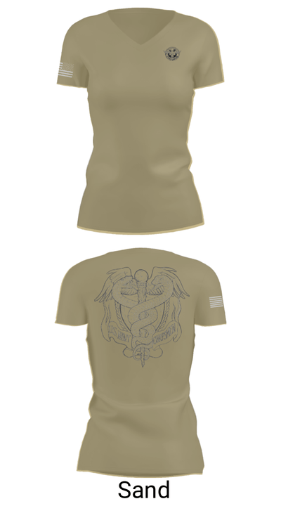 EMF CP DET SAC 86149634 Women's Short Sleeve V-neck Shirt - 49
