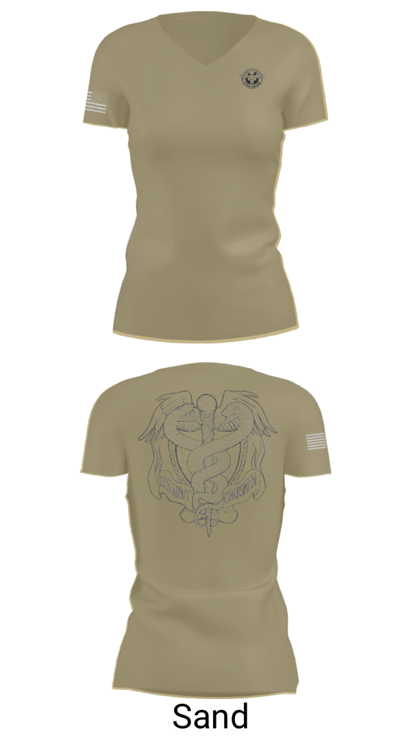 Women's Short Sleeve Vneck Shirt, EMF CP DET SAC, Navy, Teamtime, Team time, sublimation, custom sports apparel, team uniforms, spirit wear, spiritwear, sports uniforms, custom shirts, team store, custom team store, fundraiser sports, apparel fundraiser