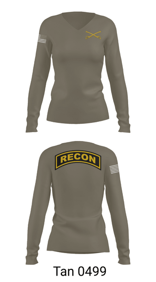 Womens Long Sleeve Vneck Shirt 1, Cowboy, Army, Teamtime, Team time, sublimation, custom sports apparel, team uniforms, spirit wear, spiritwear, sports uniforms, custom shirts, team store, custom team store, fundraiser sports, apparel fundraiser