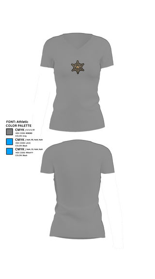 Womens Short Sleeve Vneck Shirt, Drug Tactical Unit, , Teamtime, Team time, sublimation, custom sports apparel, team uniforms, spirit wear, spiritwear, sports uniforms, custom shirts, team store, custom team store, fundraiser sports, apparel fundraiser