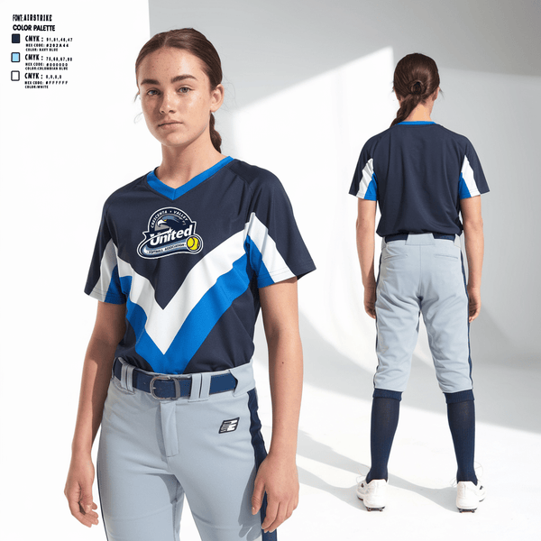Womens Short Sleeve Vneck Shirt, CV United Softball, Softball, Teamtime, Team time, sublimation, custom sports apparel, team uniforms, spirit wear, spiritwear, sports uniforms, custom shirts, team store, custom team store, fundraiser sports, apparel fundraiser