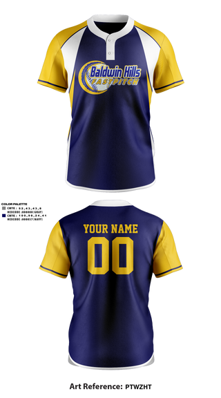 Two Button Softball Jersey, BALDWIN HILLS Softball, Softball, Teamtime, Team time, sublimation, custom sports apparel, team uniforms, spirit wear, spiritwear, sports uniforms, custom shirts, team store, custom team store, fundraiser sports, apparel fundraiser
