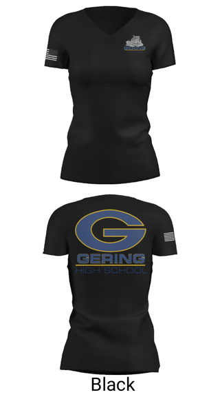 Womens Short Sleeve Vneck Shirt, Gering High School Golf, Golf, Teamtime, Team time, sublimation, custom sports apparel, team uniforms, spirit wear, spiritwear, sports uniforms, custom shirts, team store, custom team store, fundraiser sports, apparel fundraiser