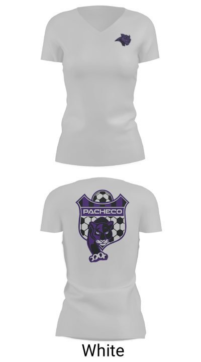 Pacheco High School Soccer 65224037 Women's Short Sleeve V-neck Shirt - 19