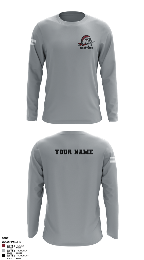Long Sleeve Rash Guard Shirt, Braden River High School Wrestling, Wrestling, Teamtime, Team time, sublimation, custom sports apparel, team uniforms, spirit wear, spiritwear, sports uniforms, custom shirts, team store, custom team store, fundraiser sports, apparel fundraiser