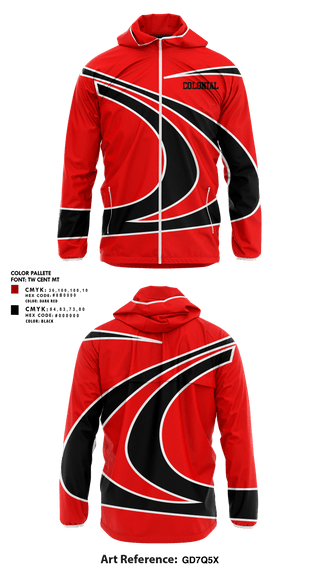 Windbreaker, Colonial, Men's Lacrosse, Teamtime, Team time, sublimation, custom sports apparel, team uniforms, spirit wear, spiritwear, sports uniforms, custom shirts, team store, custom team store, fundraiser sports, apparel fundraiser