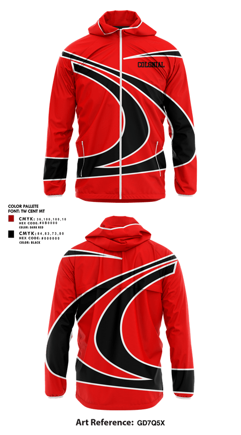 Windbreaker, Colonial, Men's Lacrosse, Teamtime, Team time, sublimation, custom sports apparel, team uniforms, spirit wear, spiritwear, sports uniforms, custom shirts, team store, custom team store, fundraiser sports, apparel fundraiser