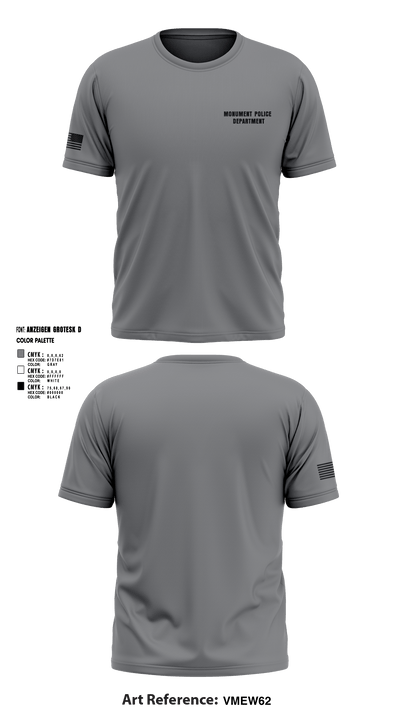 Monument Police Department 10917118 Short Sleeve Performance Shirt - 1