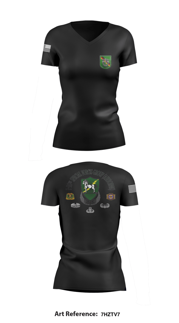 Womens Short Sleeve Vneck Shirt, 1-10 SFG FSC, Army, Teamtime, Team time, sublimation, custom sports apparel, team uniforms, spirit wear, spiritwear, sports uniforms, custom shirts, team store, custom team store, fundraiser sports, apparel fundraiser