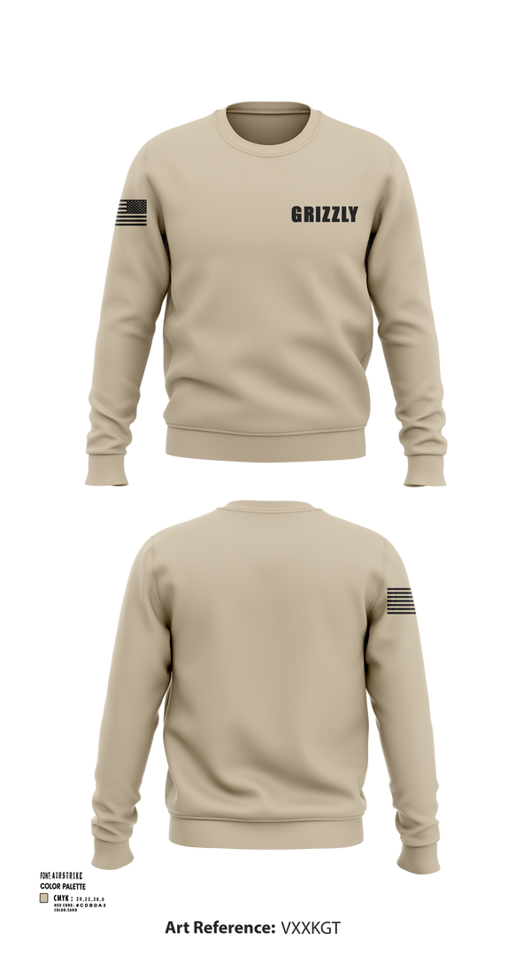 Crew Neck Sweatshirt, Grizzly, , Teamtime, Team time, sublimation, custom sports apparel, team uniforms, spirit wear, spiritwear, sports uniforms, custom shirts, team store, custom team store, fundraiser sports, apparel fundraiser
