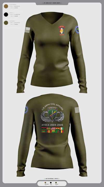 478th CA BN (A) 32204639 Women's Long Sleeve V-neck Shirt - 111
