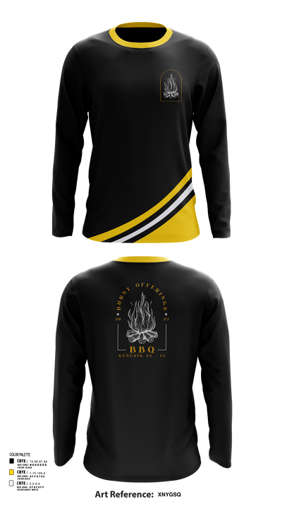 Burnt Offerings BBQ 13520316 Long Sleeve Performance Shirt 126