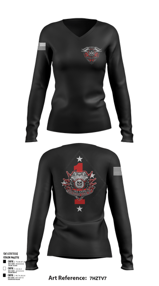 Womens Long Sleeve Vneck Shirt, 3rd AABN MTU, Marines, Teamtime, Team time, sublimation, custom sports apparel, team uniforms, spirit wear, spiritwear, sports uniforms, custom shirts, team store, custom team store, fundraiser sports, apparel fundraiser