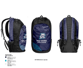 Gear Bag, Gulf Shores High School Cross Country, Cross Country, Teamtime, Team time, sublimation, custom sports apparel, team uniforms, spirit wear, spiritwear, sports uniforms, custom shirts, team store, custom team store, fundraiser sports, apparel fundraiser